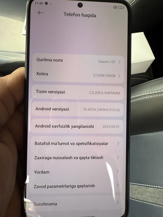 X I A O M I 1 3  T 256 GB