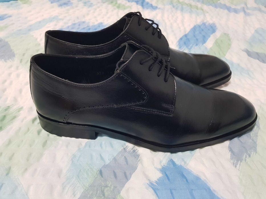 Pantofi eleganti barbati piele naturala negri