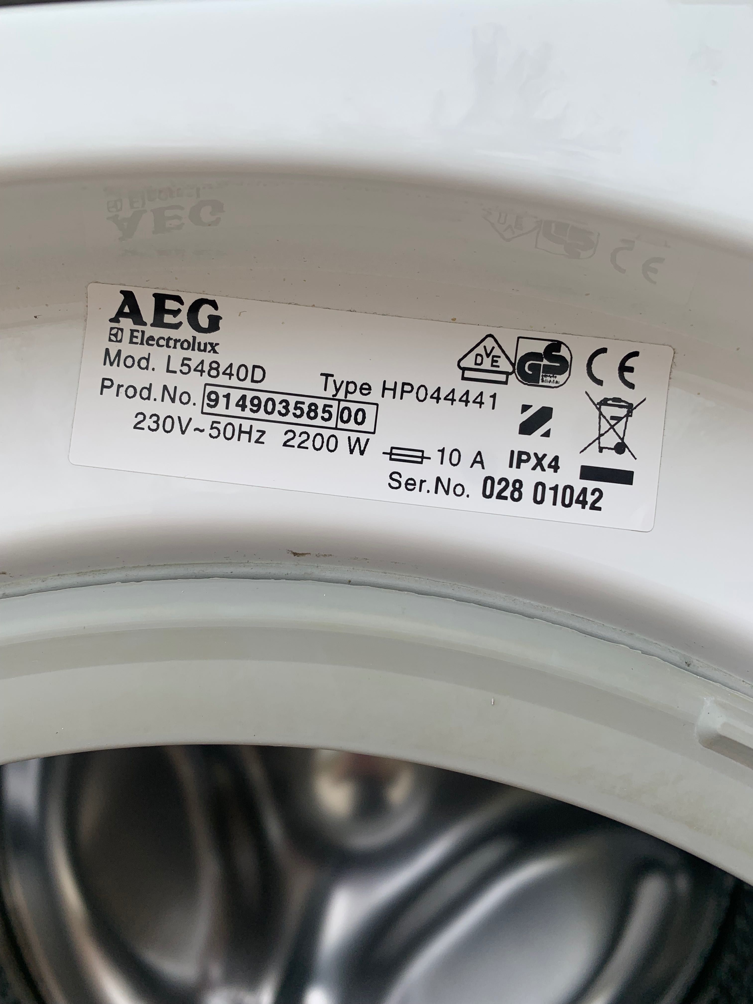 AEG Electrolux Lavamat - 6 кг,модел:L54840D