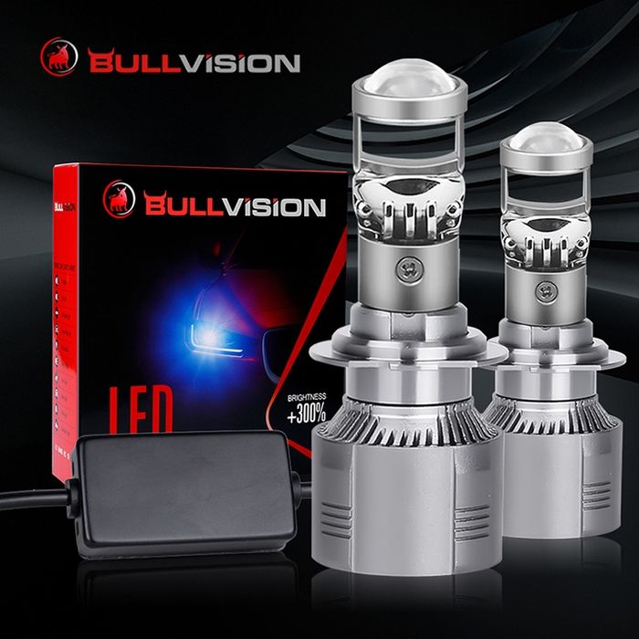 Kit Becuri Led H7 cu LUPA 19mm 140w 26.000 Lumeni/set 6000k Canbus