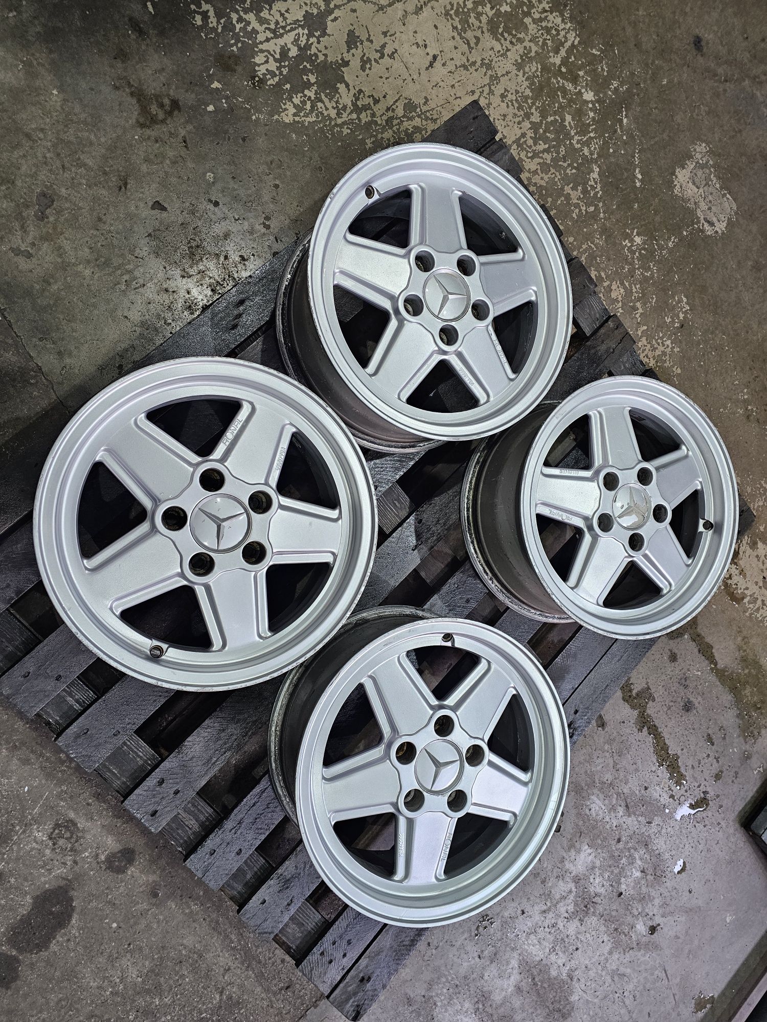 Set jante Mercedes R15 Ronal Penta 5x112 , Setupul cel mai RAR