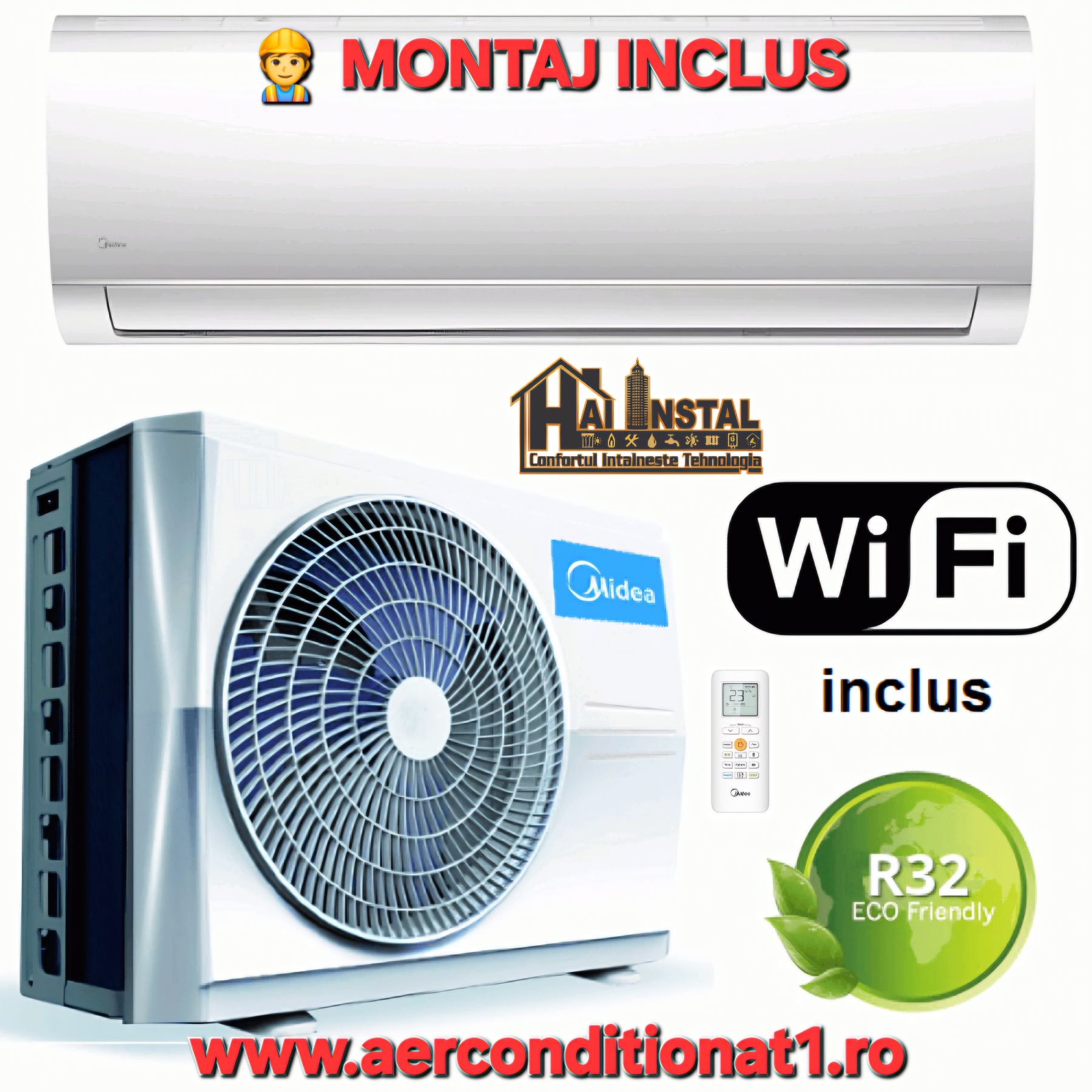 Aer Condiționat Orice Brand – Montaj Profesional cu Garanție Completă