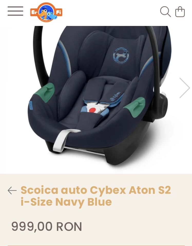 Scoica auto Cybex Aton S2 i-Size Navy Blue