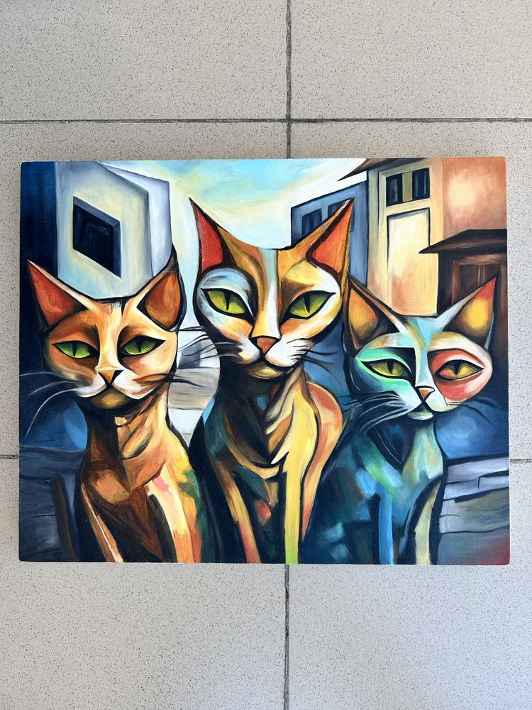 Картина с маслени бои «Street cats»