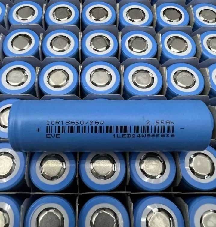 Аккумулятор 18650 EVE 26V 2550mah 10А для самокатов, велосипедов