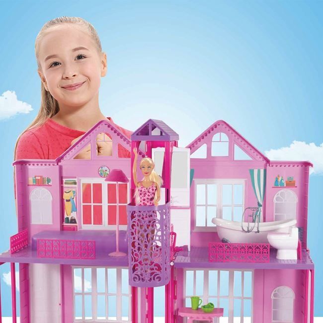 Детска къща с  кукла,асансьор и пълно обзавеждане/двуетажна къща кукли