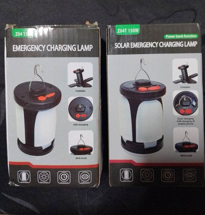 Соларен къмпинг фенер, сгъваем,6 режима на светене