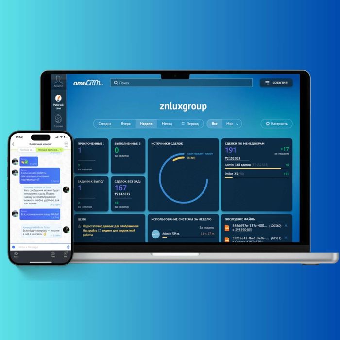 Внедрение AmoСRM | Настройка и интеграция Амосрм и обучение | AMO CRM