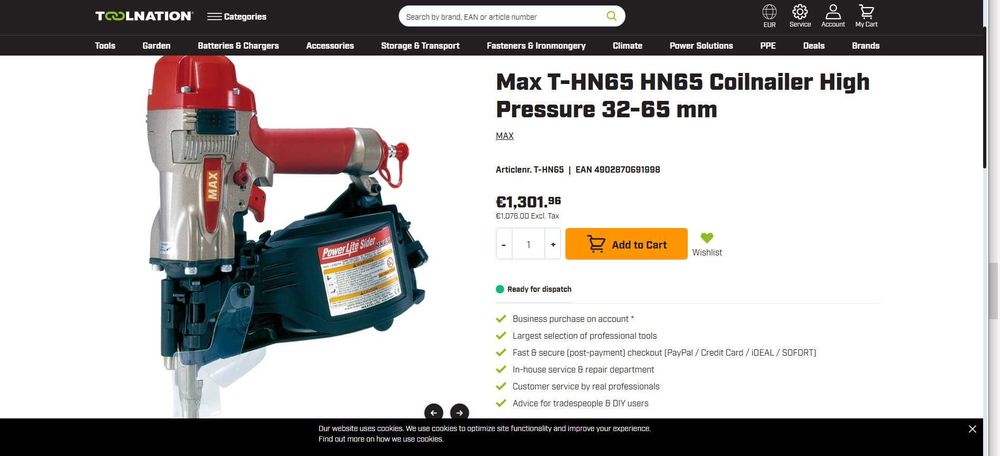 Max HN 65 pistol pneumatic presiune mare