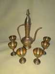 carafa bronz paharele bronz set