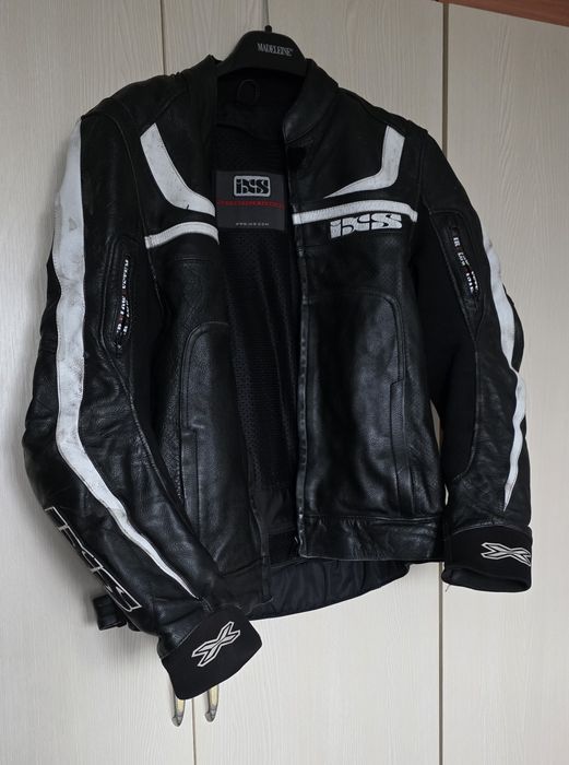 Geaca moto IXS piele naturala cu protecții hard