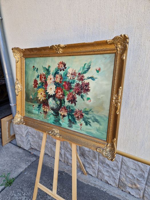 Натюрморт огромен платно масло автор рамка