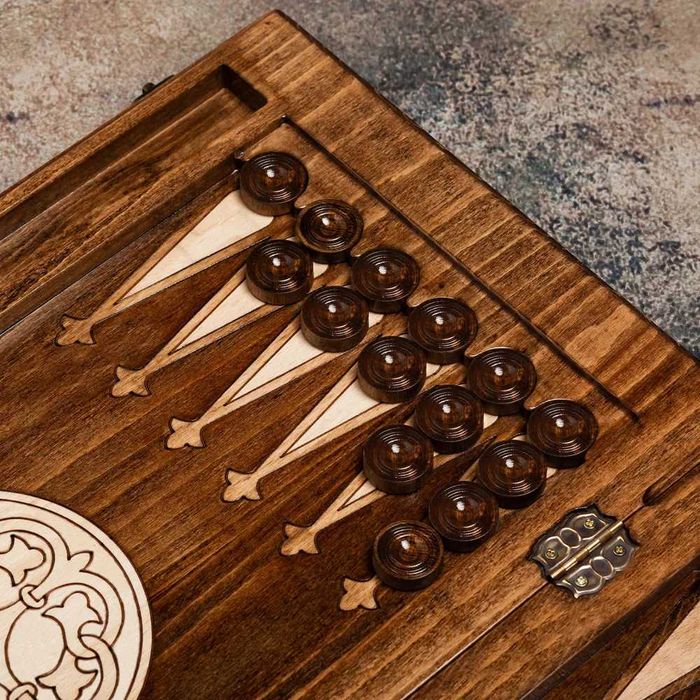 Нарды резные "Вязь" из массива бука (Армения)