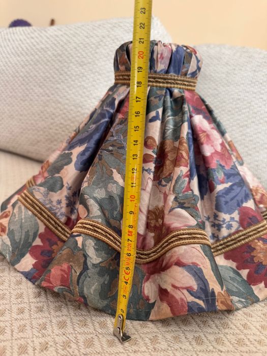 Abajur lampă din pânză înflorată