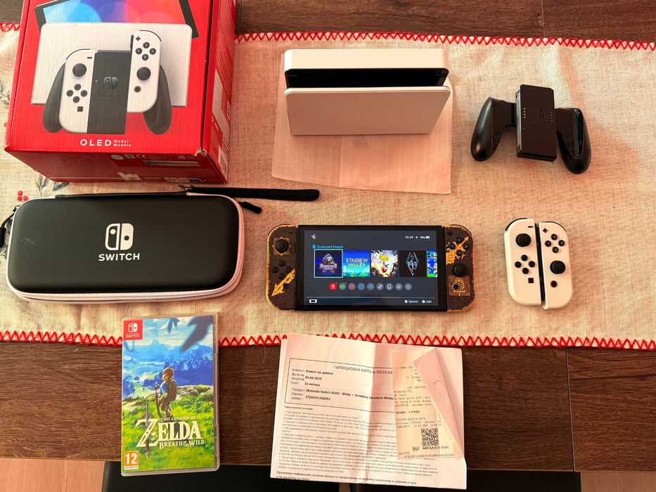Nintendo Switch OLED с Гаранция До 2027 + Joycons + Калъф