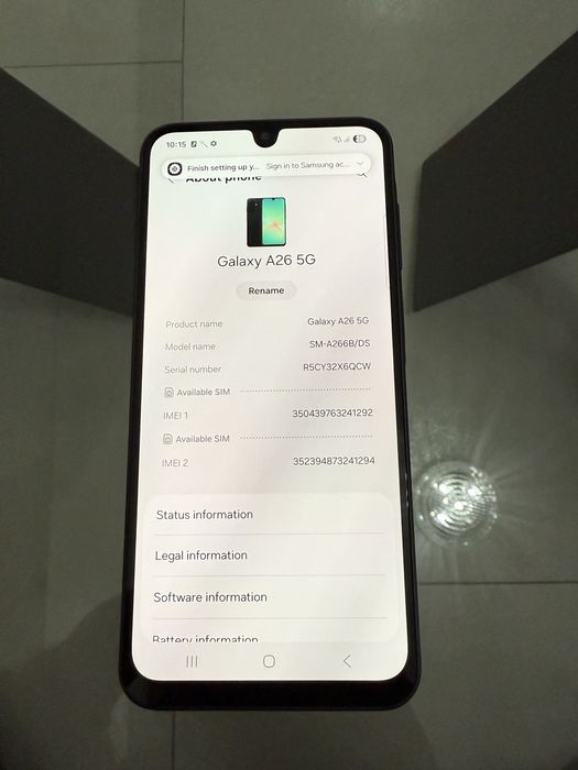 Samsung A26 5G black 128Gb • ca NOU • neverlocked