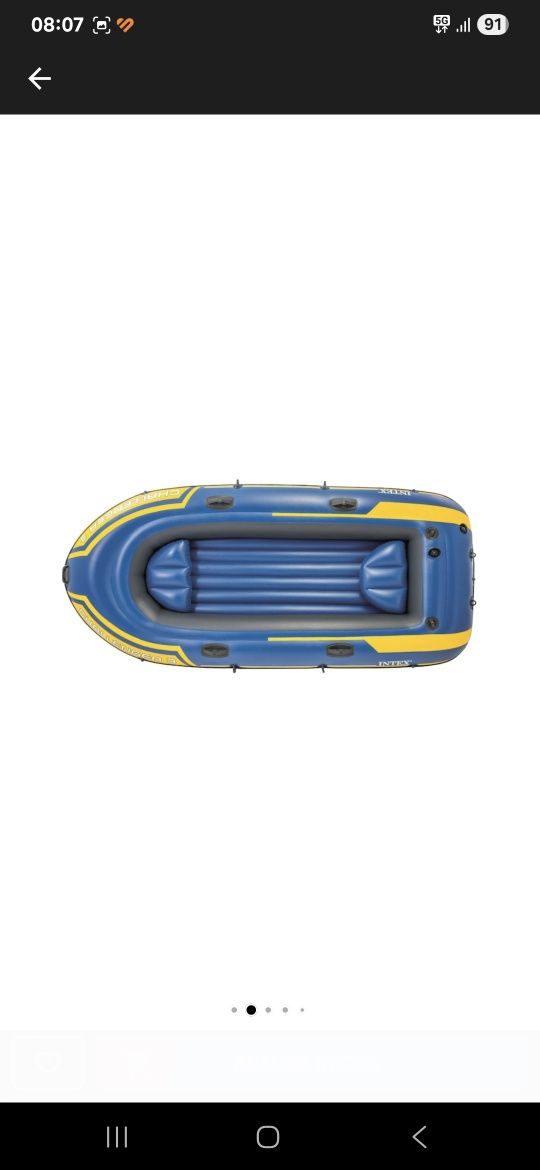 Barca gonflabila Intex Challenger 3 pompa + vasle incluse, 2.95m x 1.3