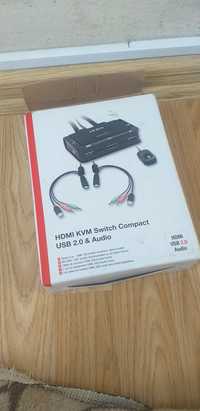 Vând HDMI KVM switch compact usb 2.0 & audio