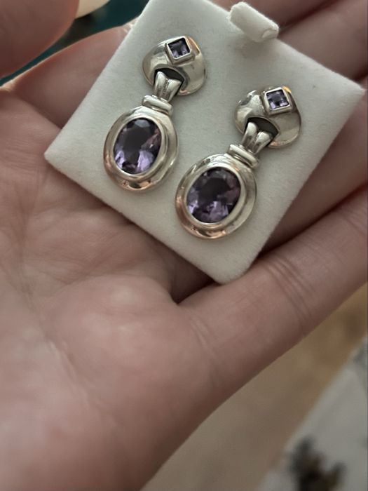 Cercei din argint cu piatra semipretioasa