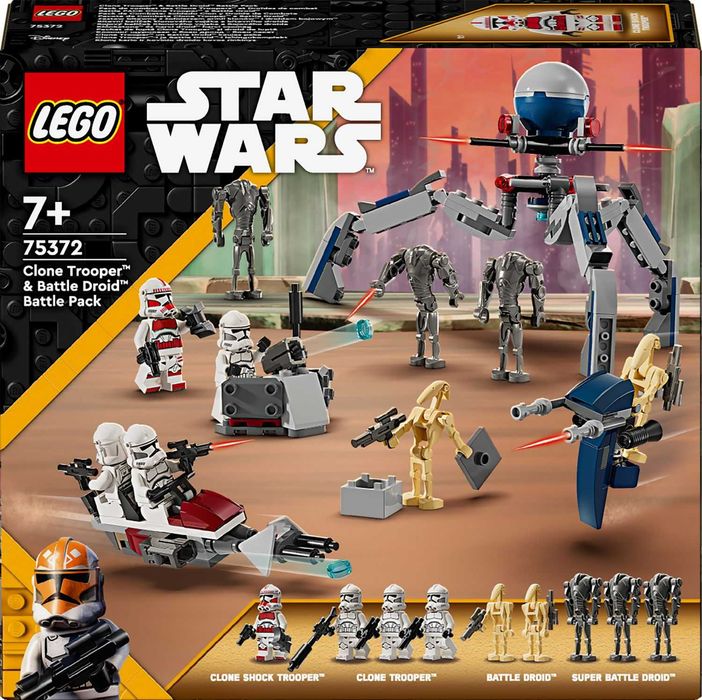 НОВО LEGO Star Wars 75372 - Клонинг щурмовак и боен дроид – боен пакет