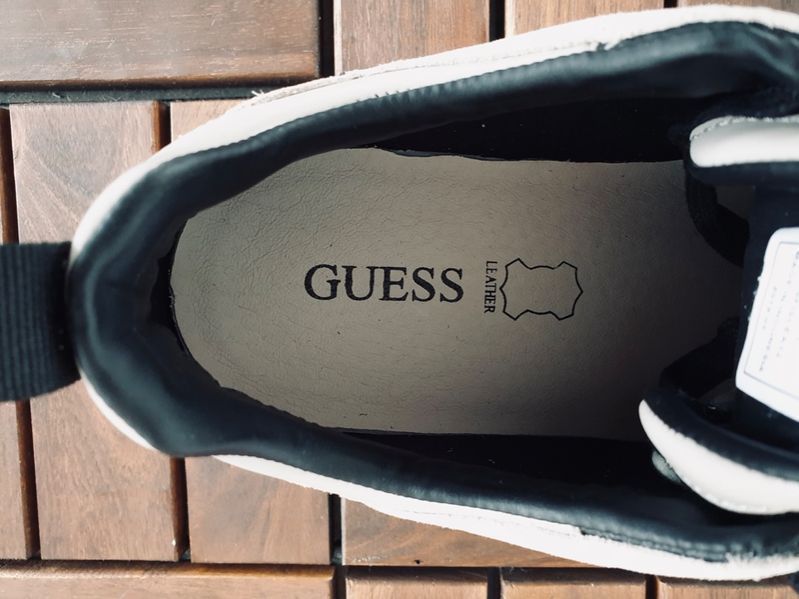 ПРОМО GUESS- 42 Оригинални мъжки кожени кецове,черни-маратонки