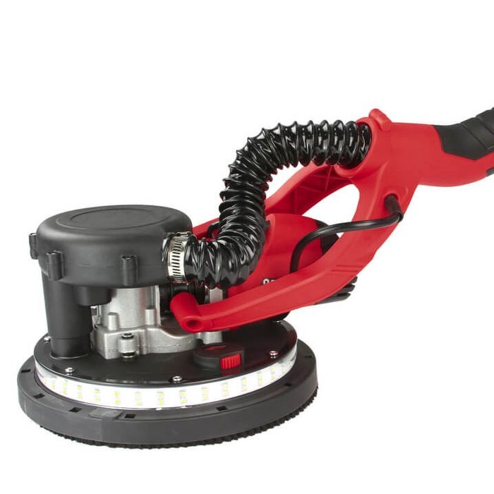 Шлайфмашина за стени и тавани KraftWorld – с кръгла LED глава,телескоп