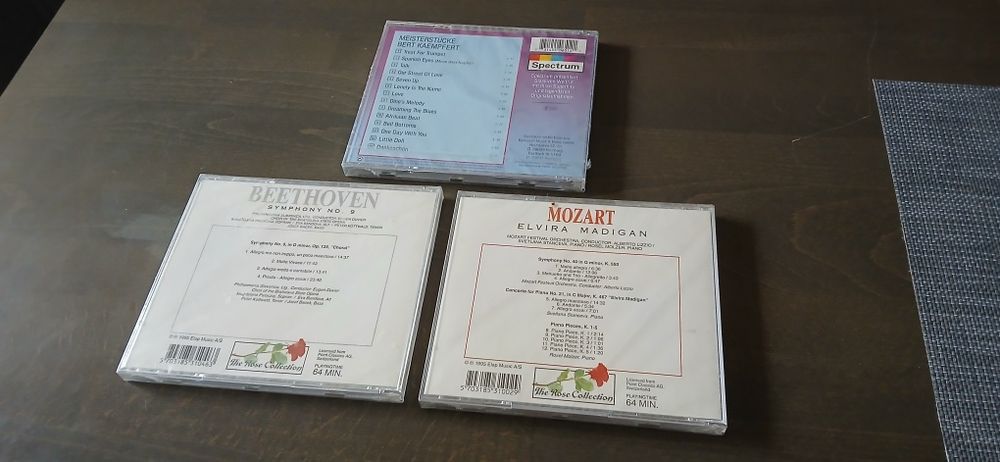 CD 3x Audio Disc , Mozart , Beethoven , Bert Kaempfert