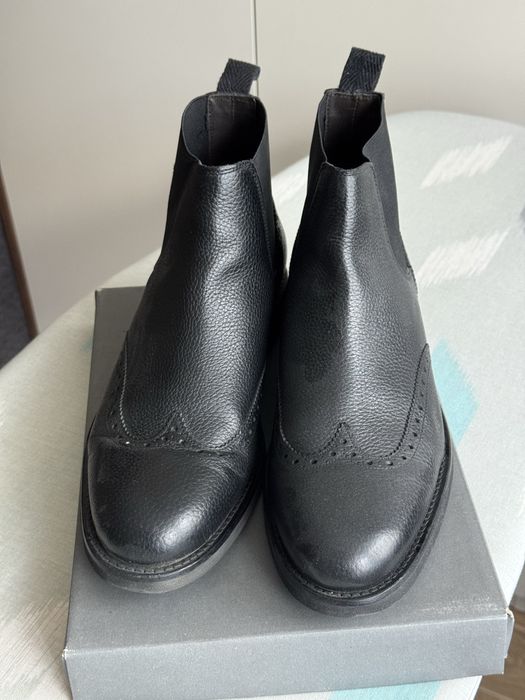 Мъжки черни боти Massimo Dutti 42номер от естествена кожа