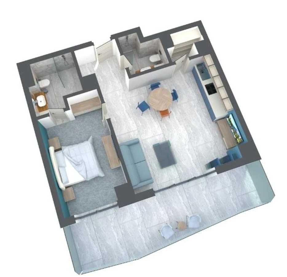 OPERA RESIDENCE 2 Camere - Mobilat complet ROVERE - Vedere panoramica