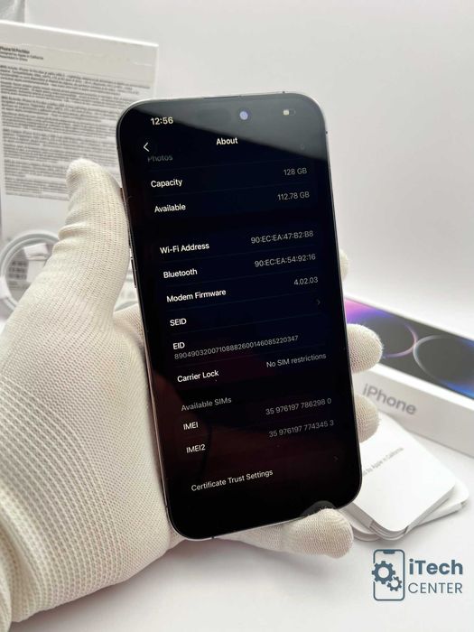 iPhone 14 Pro MAX, 128GB, Purple, 100% батерия, КАТО НОВ, ГАРАНЦИЯ!