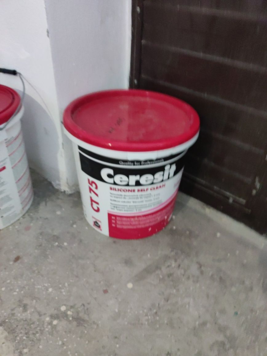 Vand ieftin 2x galeata - Tencuiala Decorativa siliconica CERESIT, 25kg