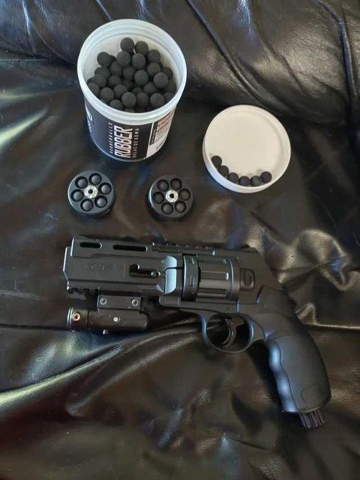PISTOL UNICAT! (Revolver Cu Bile De Cauciuc) 50MM ~Legal~ Airsoft Co2