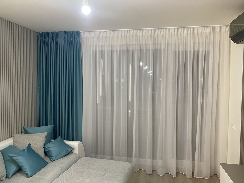 Draperii blackout turcoaz