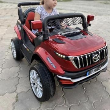 детский электромобиль TOYOTAPRADO колеса резиновые код товара6655