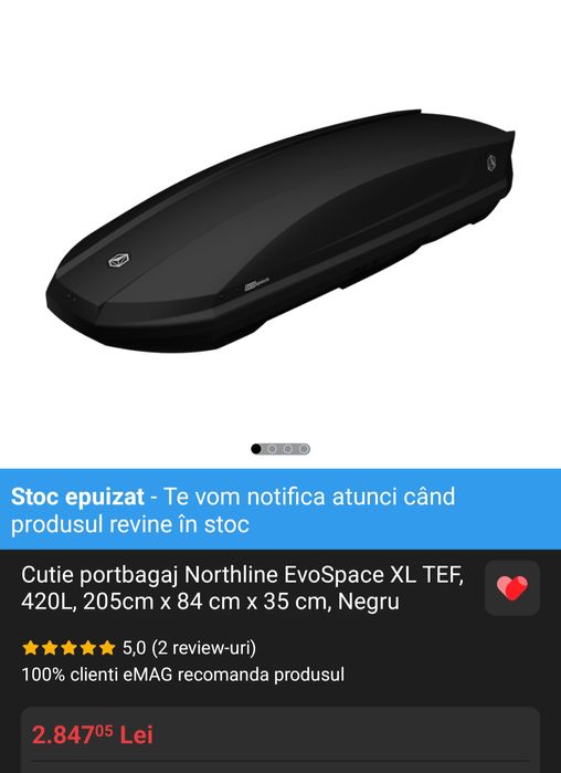 Cutie potbagaj Northline EvoSpace XL TEF
