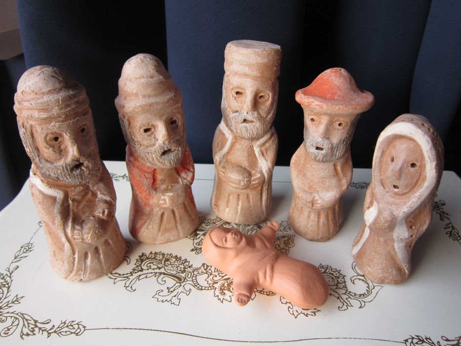 cadou rar Craciun Peru 1950 Scena Nasterii handmade America de Sud