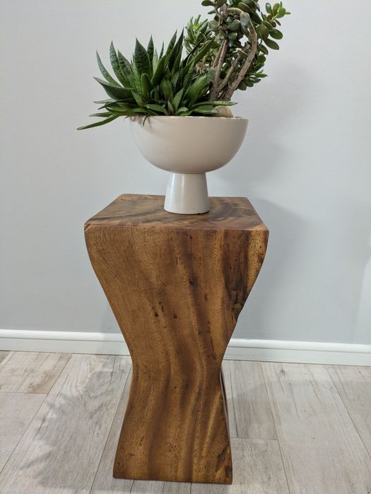 Masa auxiliara/taburet/obiect decor lemn de suar