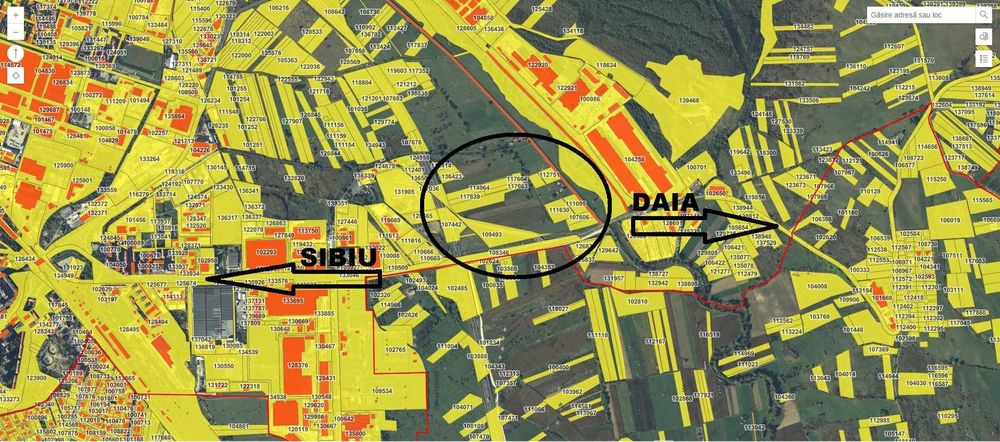 Vand teren intravilan 9.000 mp langa A1 *  Zona Industriala Est Sibiu