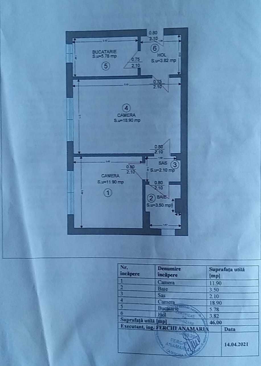 Apartament 2 camere 46mp Oradea/Rogerius