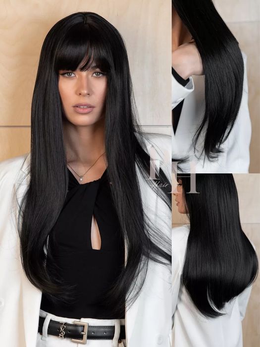 Красивый парик с челкой