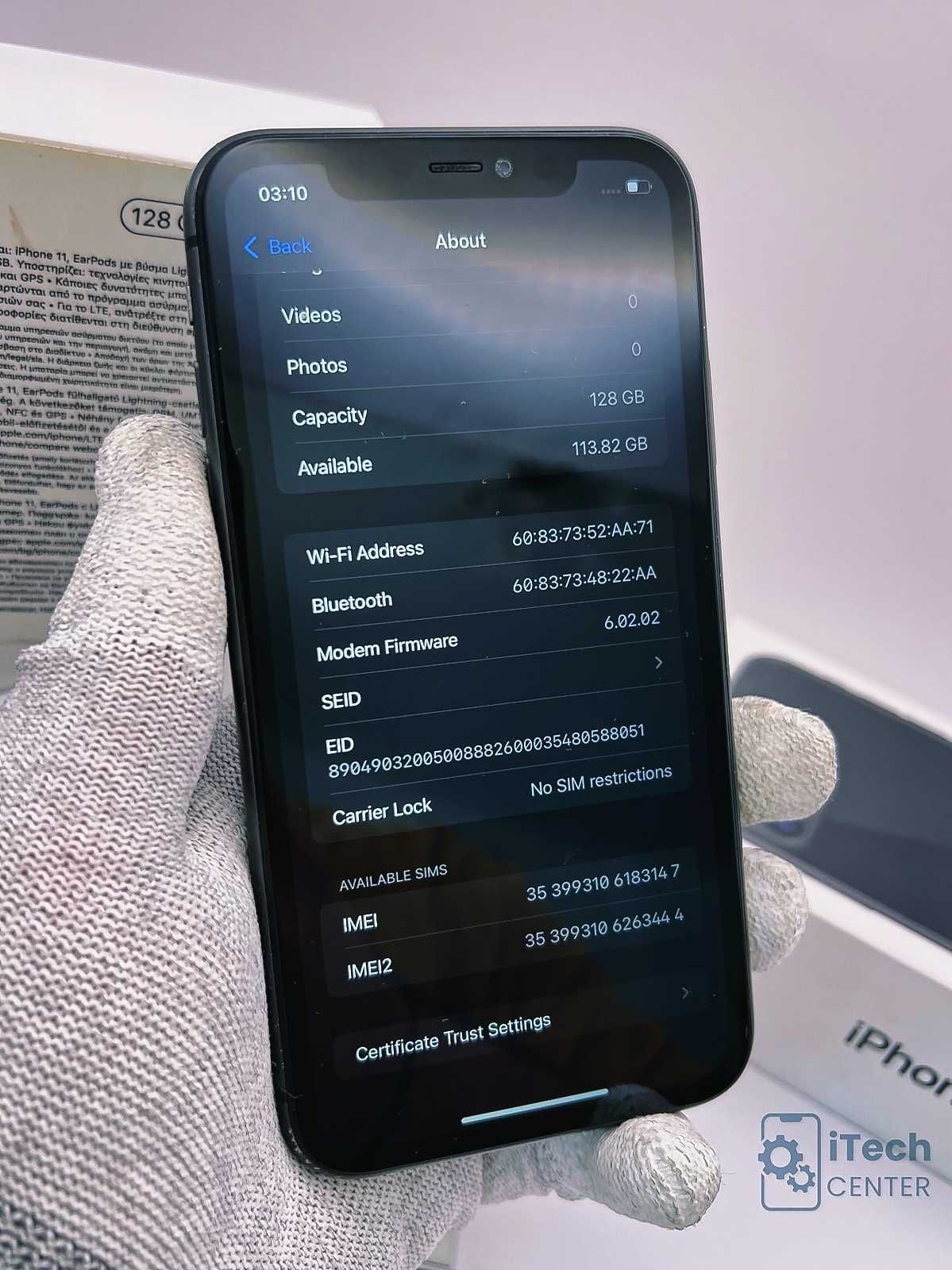 iPhone 11, 128GB, Black, 100% батерия, ОТЛИЧЕН!