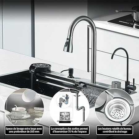 Chiuvetă de bucătărie multifuncțională Cesinkin 75 x 45 x 22 cm