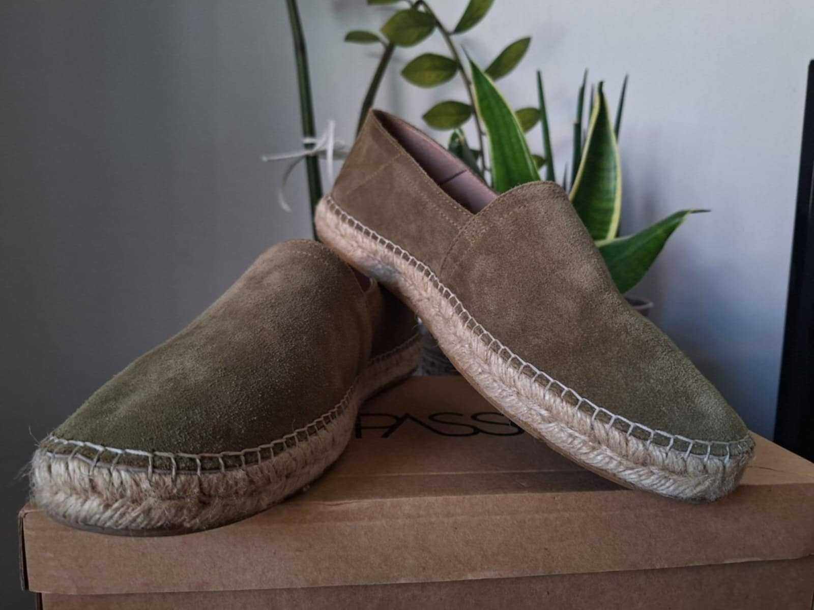 Mocasini Il Passo 41 piele intoarsa verde olive Charles