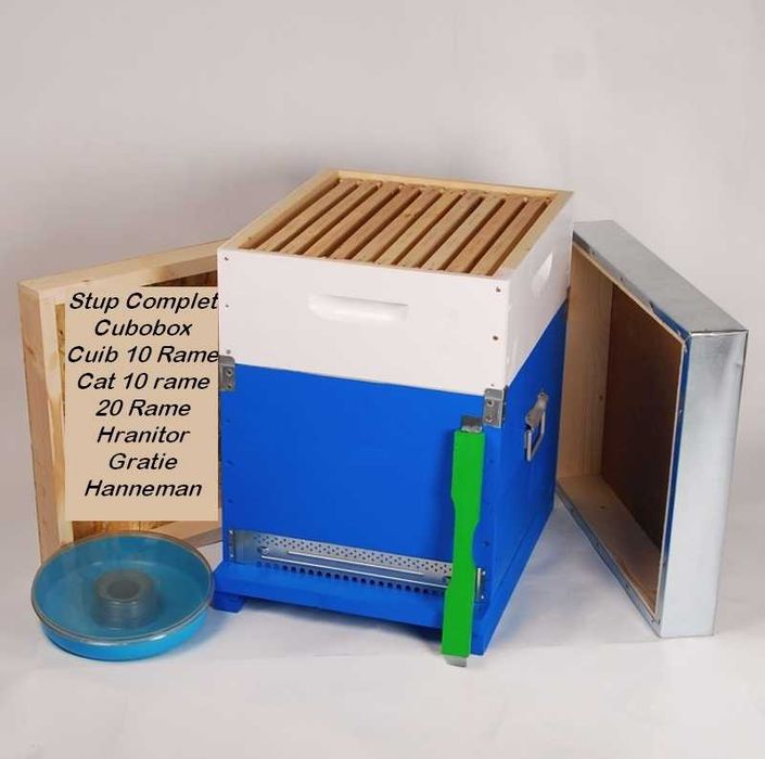 Vand stupi albine+ magazie completi cu rame, hranitor, gratie hanneman