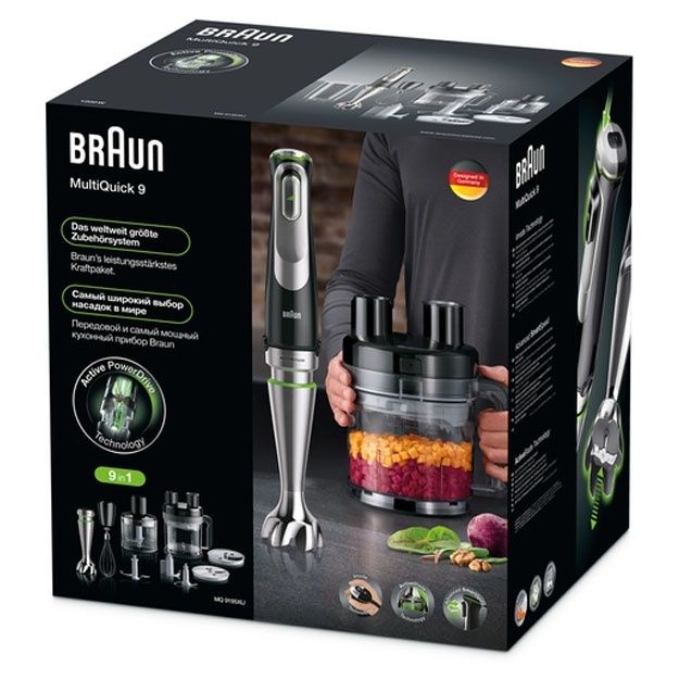 Погружной блендер Braun MQ9195XLI(+ кубикорезка)