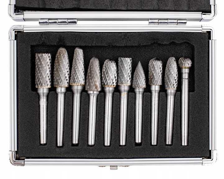 Set freze carbura de metal Tungsten Wolfram 10piese HSS (V05041)
