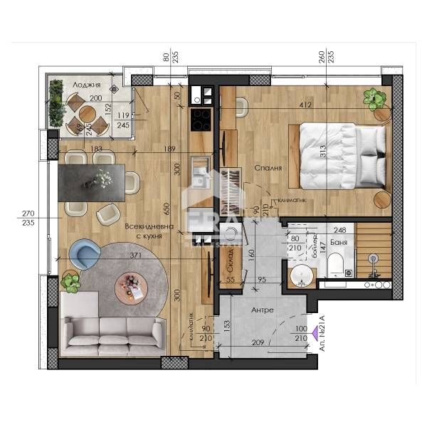Продава се Двустаен апартамент в Варна, Възраждане 2 - 62 кв.м за 1775 €/кв.м - Снимка #4