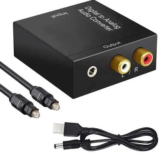 Висококачествен цифрово - аналогов аудио DAC с оптичен вход + Гаранция