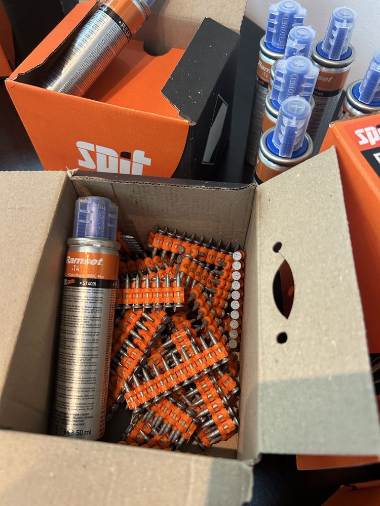Cuie si Gaz pentru pistol Spit Pulsa, RawlPlug, Toua, TJep, Bosch etc.