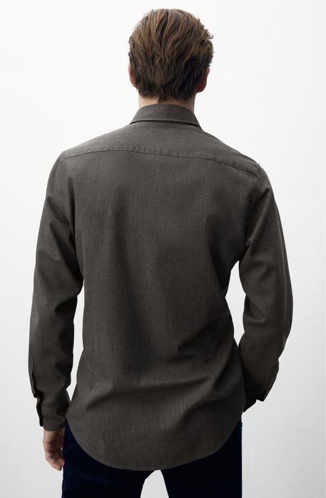 Camasa Massimo Dutti, albastra/gri